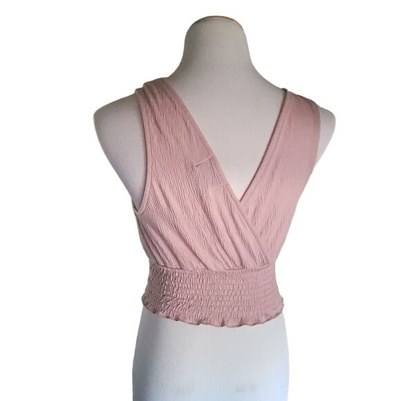 Urban Outfitters Women's Pink Crop Top Small Smocked band - Picture 4 of 12